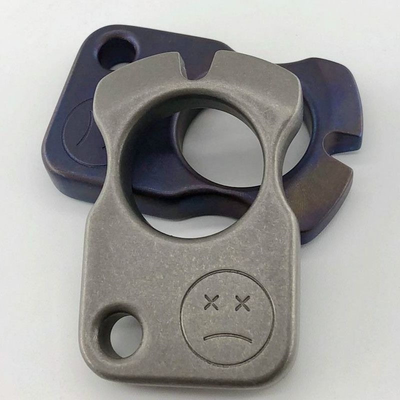 Single Finger Titanium Knuckle Duster Ring TC4 Self Defense Punch