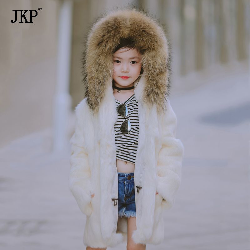 little girl rabbit fur coat