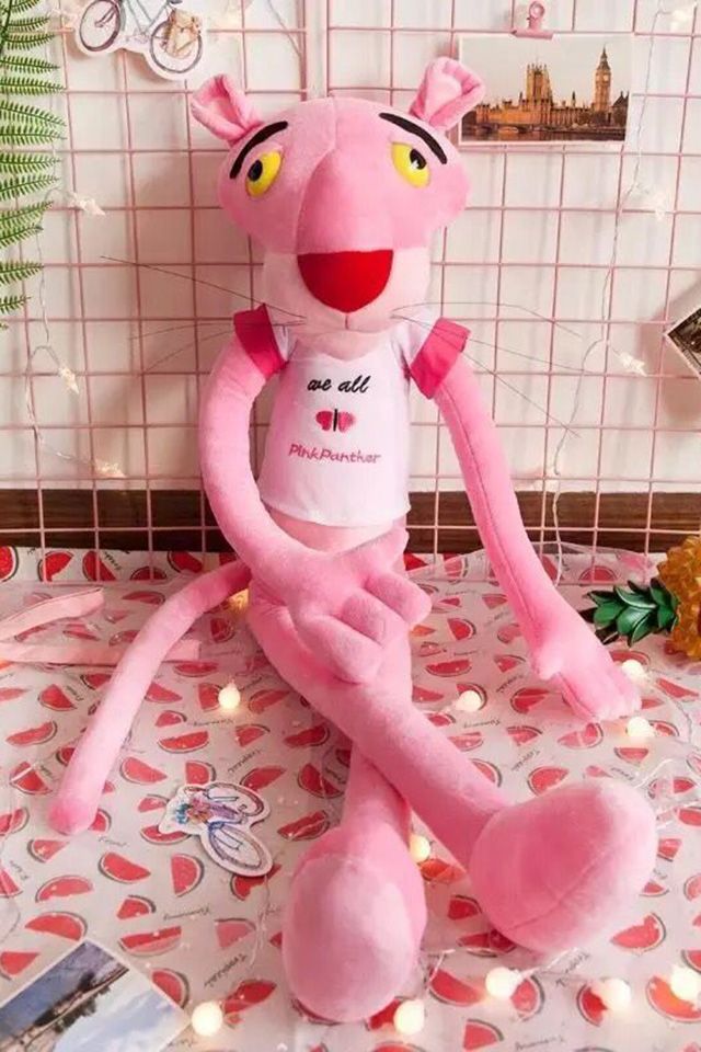 Hot style cartoon characters pink panther plush toy gift manufacturers  discount direct sales
