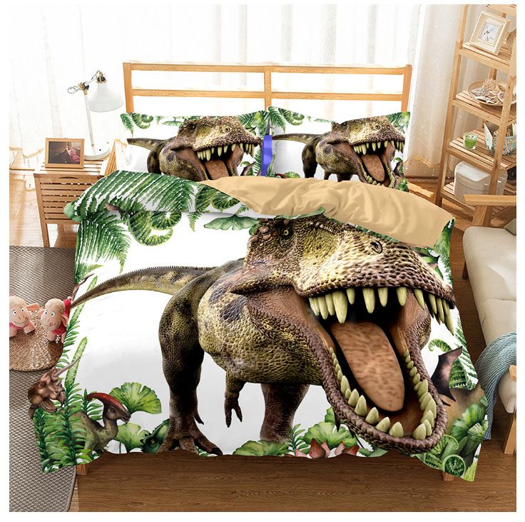 Jurassic Park Juegos de cama de dinosaurio en 3D Niños Niños Ropa de cama Funda nórdica Jurassic Park Juegos de cama de dinosaurio en 3D Niños Niños Ropa de cama Funda nórdica