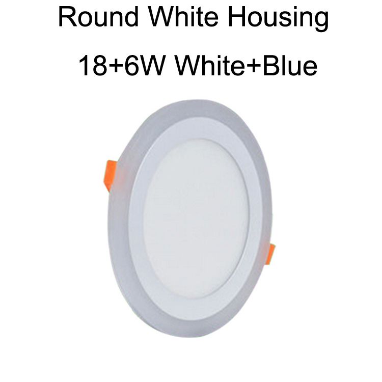 Round White Housing 18+6W White+Blue