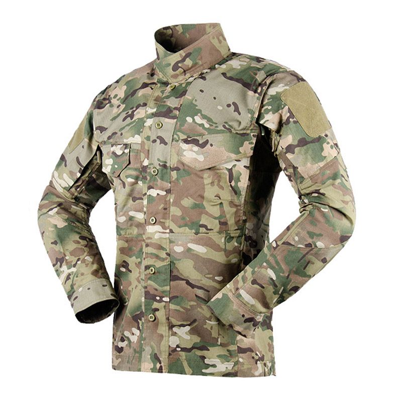2021 Men Tactical Camouflage Long Sleeve Combat Shirt Outdoor Sport ...
