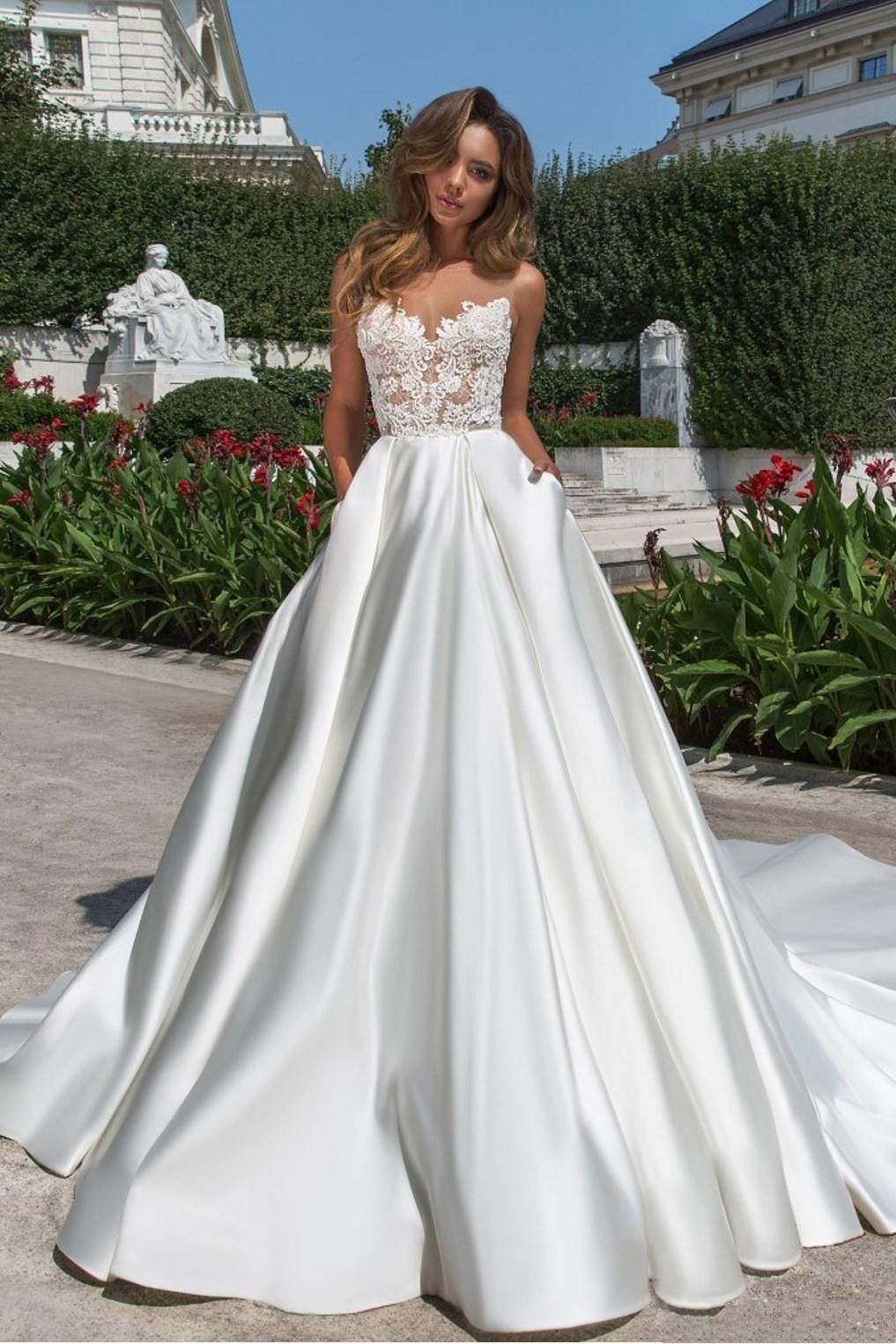 modern a line wedding dresses
