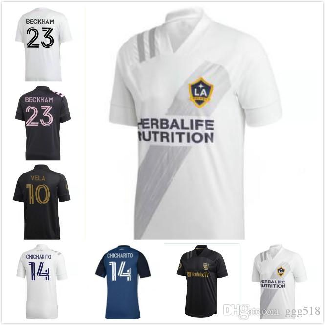 2020 Los Angeles FC De Futebol 2021 LAFC Carlos Vela Inter Miami Beckham  Preto Football Shirt LA Galaxy Chicharito Homens Crianças Uniforme Kit De  $74,91