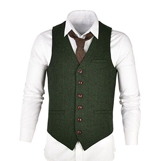 High Quality Groom Vests Green Groomsmens/Best Man Vest Custom Made ...