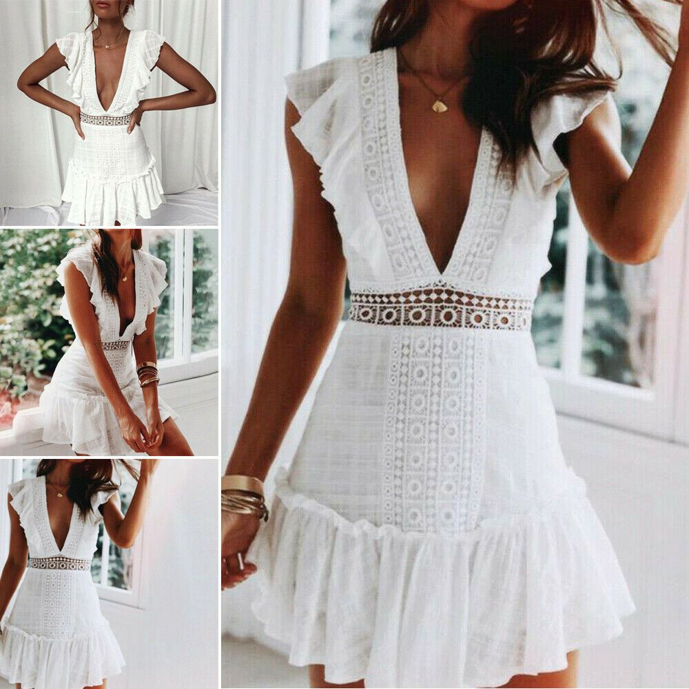 white sundress short