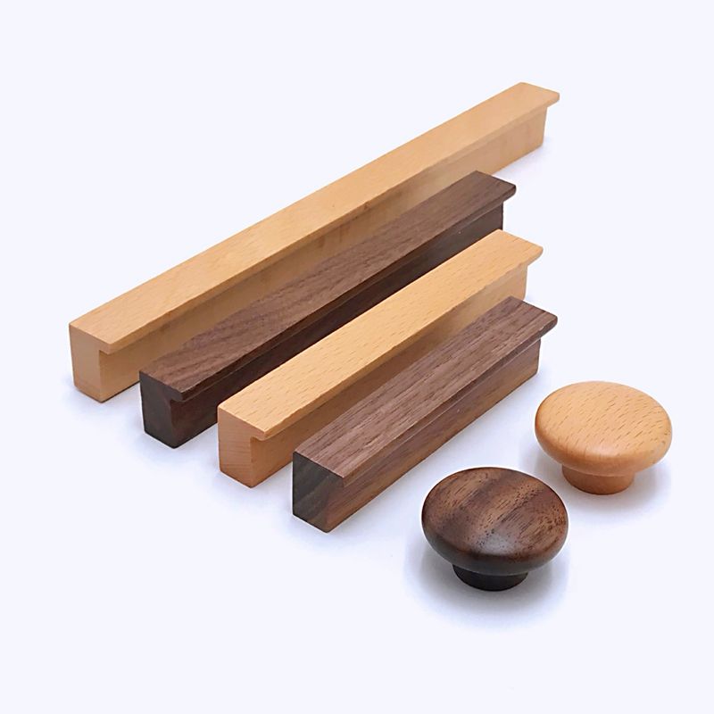 2020 Wooden Cabinet Drawer Knobs Handles Solid Wood Kitchen