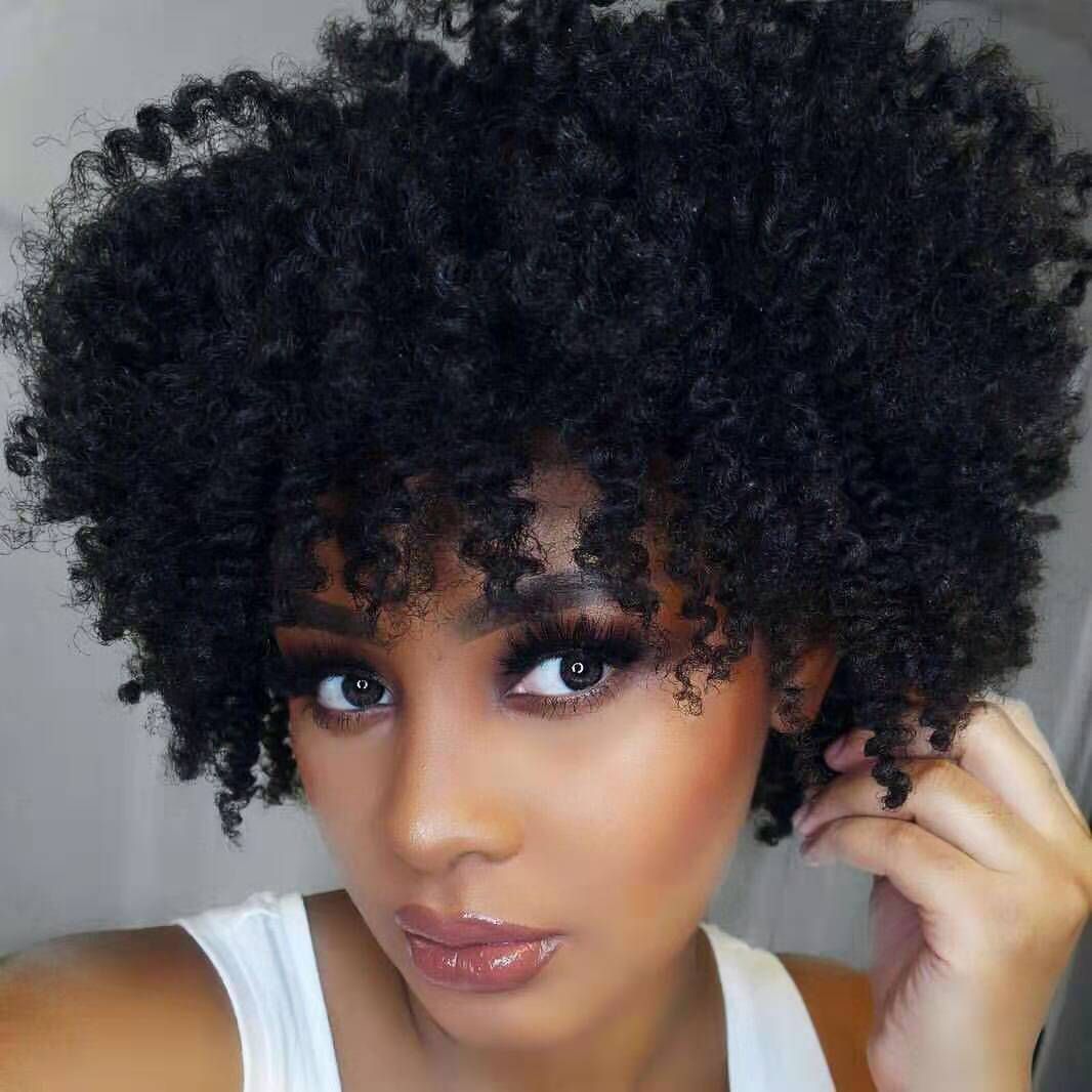 perruque courte femme afro