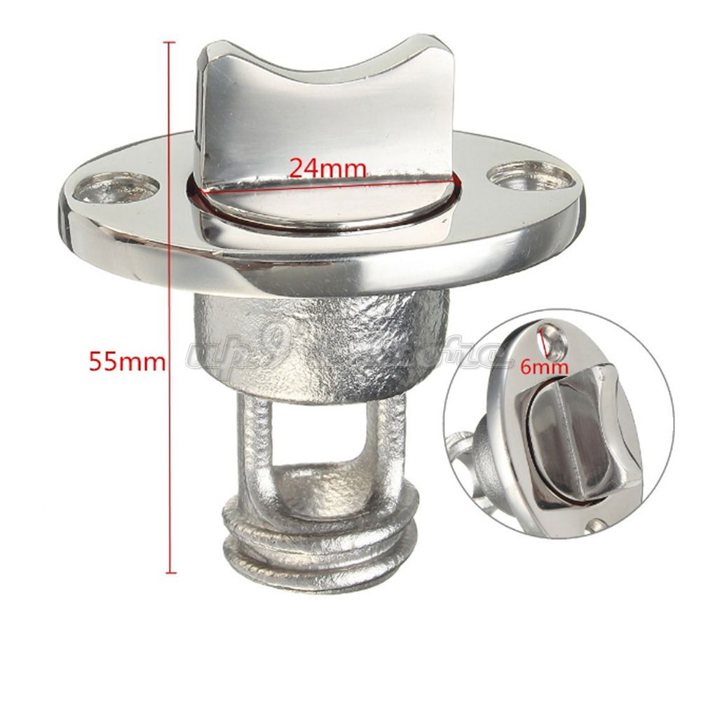 Boat Oval Garboard Drain Plug 316 Stainless Steel Fits 1/'/' Hole Thread Marine