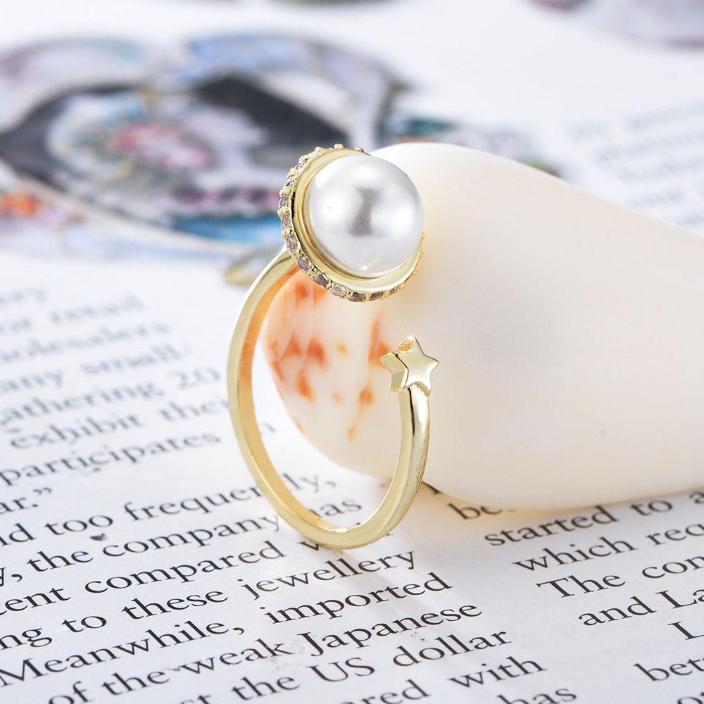 Anillo De Boda De Plata Esterlina Perla 925 De Alta Calidad Anillo De Boda De Plata Esterlina Perla 925 De Alta Calidad