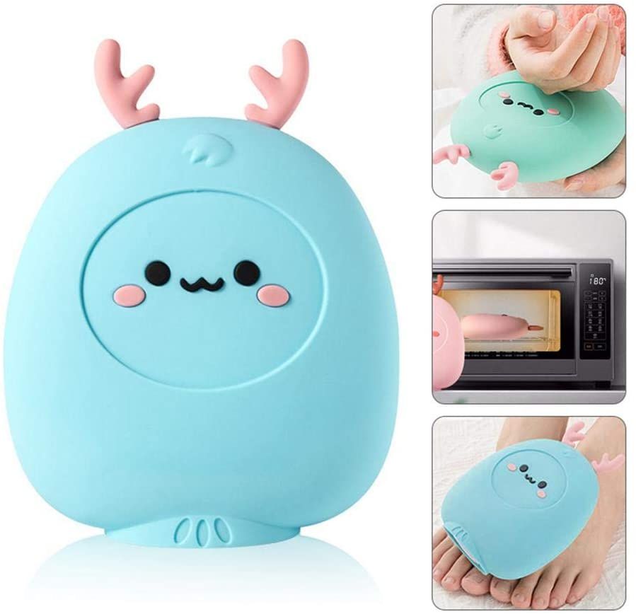 Botella reutilizable Agua Caliente, Calefacción Microondas silicona bolsa de agua linda de los ciervos bolsa