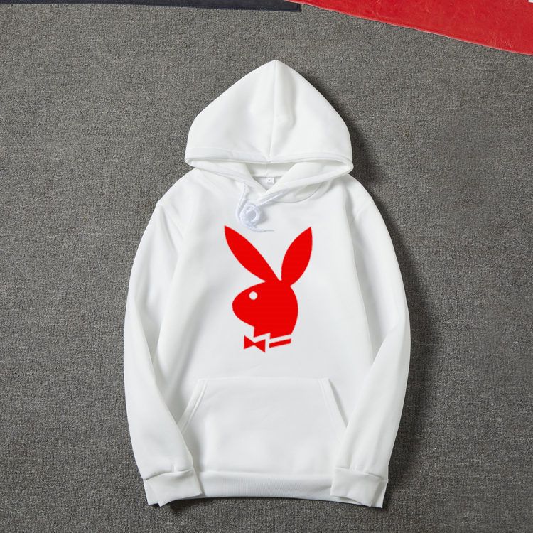 red and black playboy moletom com capuz