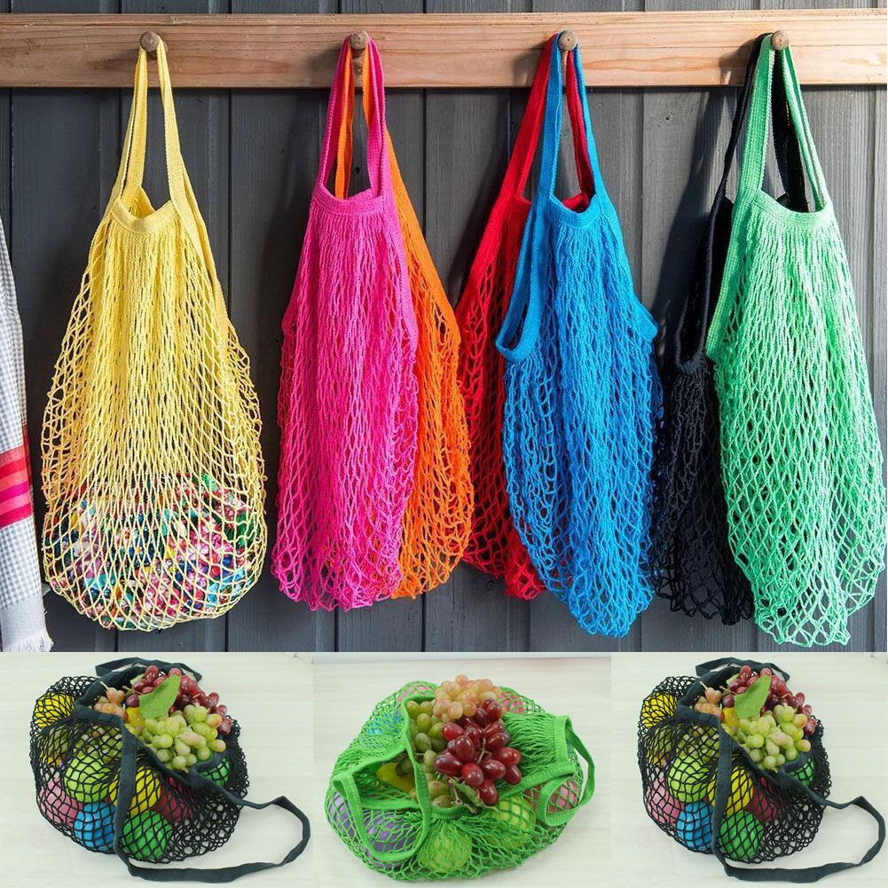 Environment Bag Shopper Tote Mesh Net Woven Cotton Bag Home Storage ...