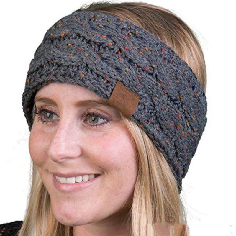 Women Knitted Cable Headband Brand Winter Headwrap Hairband