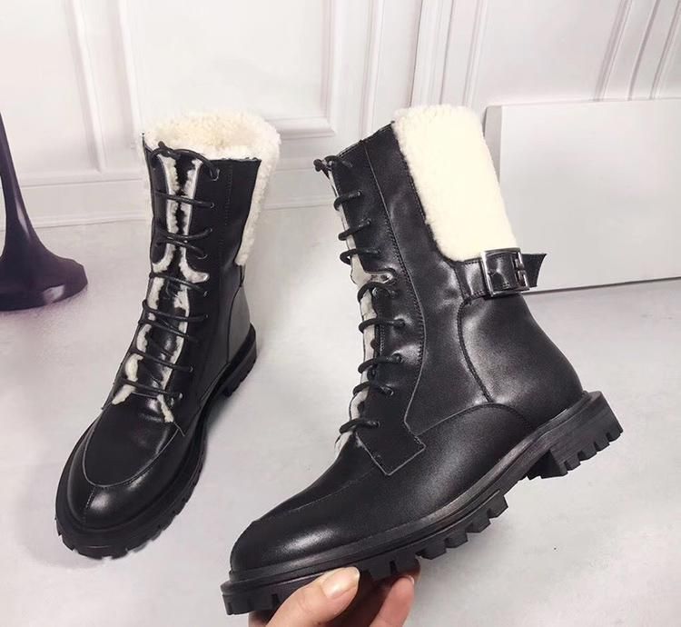 lace up leather snow boots