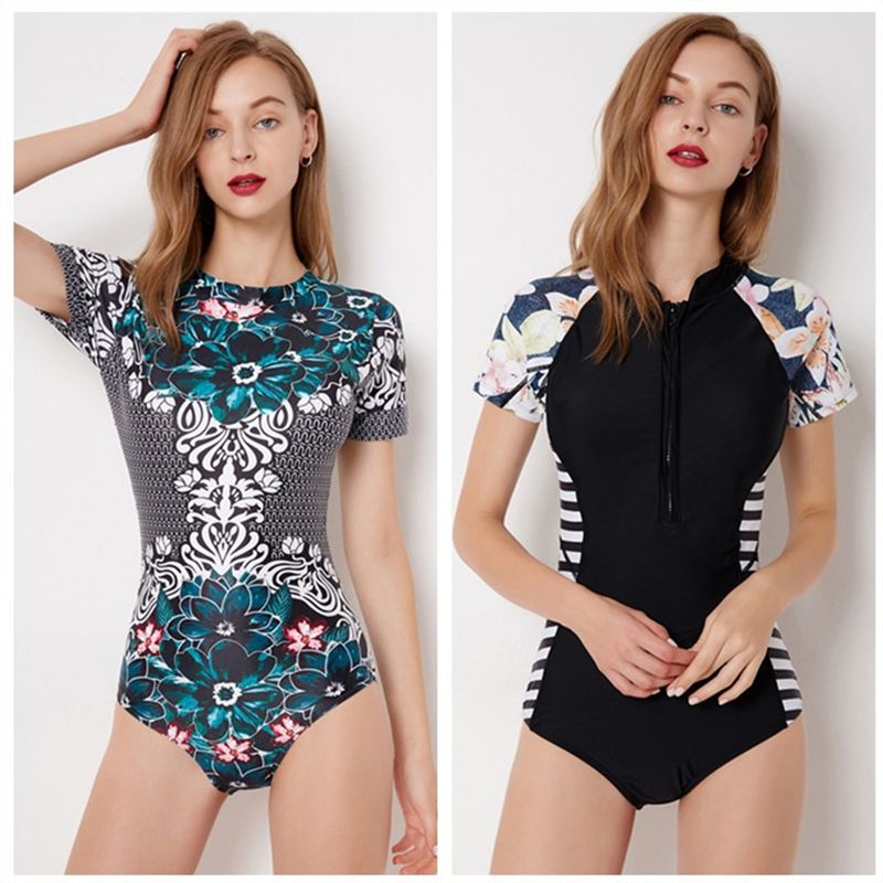 short sleeve swimsuit plus size