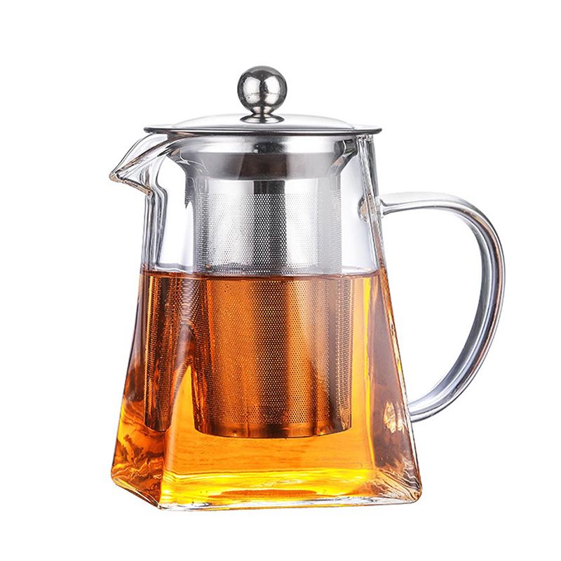 glass teapot with infuser for one