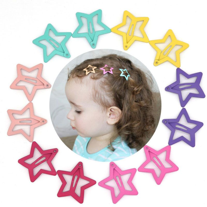Grosshandel 12 Stucke Snap Haarspangen Fur Baby Madchen Kinder Haar Styling Werkzeuge Nette Stern Clip Pins Friseur Haarnadeln Farbe Metall Haarspangen Von Oliveer 16 61 Auf De Dhgate Com Dhgate