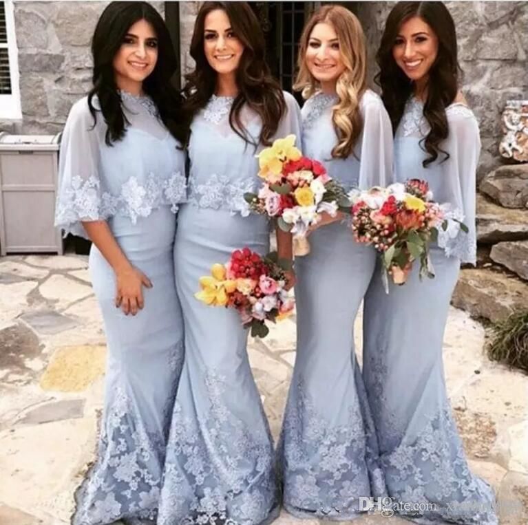 bridesmaid dress with cape