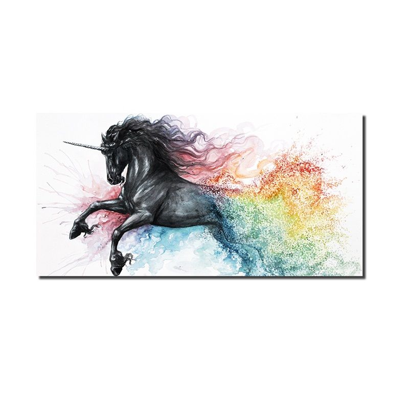 Satin Al Unicorn Poster Yuksek Cozunurluklu Ev Dekor Baski Renk