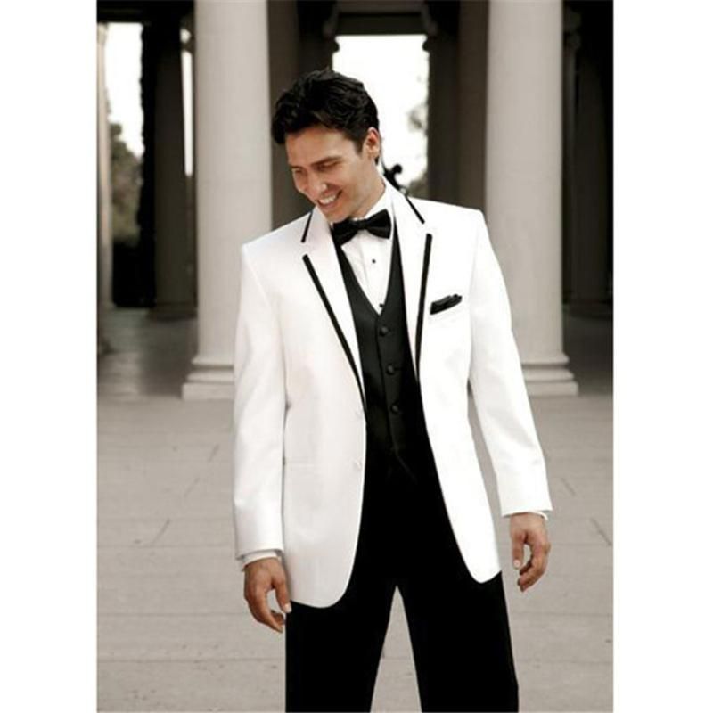 White suit jacket with black pants Clearance