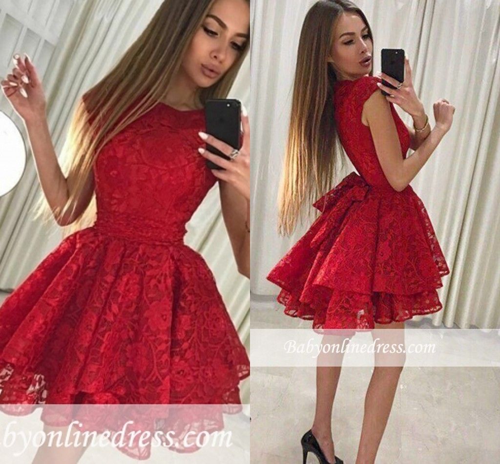 cute red homecoming dresses