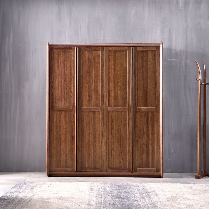 2020 Black Walnut Bedroom Furniture Four Door Wardrobe In