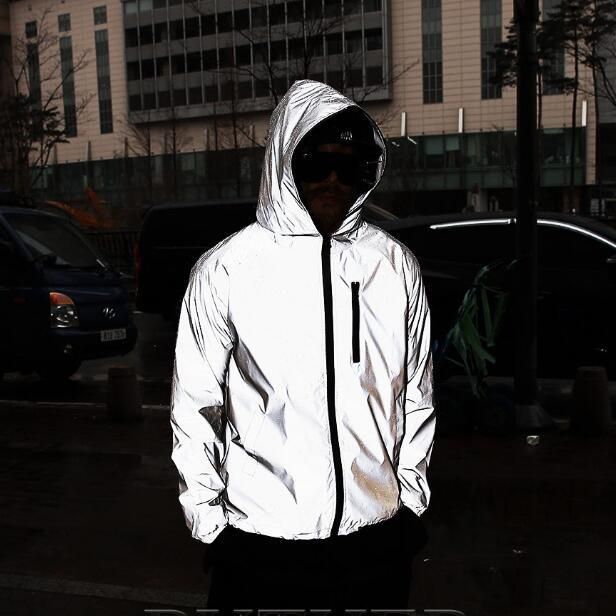 mens designer reflective jacket