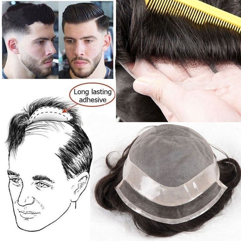 Acquista Toupee Da Uomo Ricambio Capelli Capelli Duraturi Adesivo  Parrucchino Swiss Lace Toupees System Toupee Uomo A 156,94 € Dal Rarehair1  | DHgate.Com