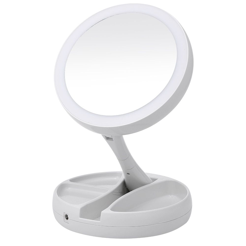 Portable Led Lighted Makeup Mirror Vanity Compact Make Up Pocket Mirrors Vanity Cosmetic Mirror 10x Magnifying Glasses Vt0005 1 Rectangle Mirrors Rectangular Mirror From Homedec888
