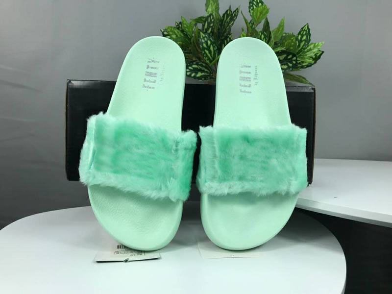 mint green slippers
