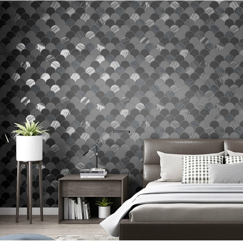 Modern Fashion Design Circle Pattern Wall Paper Blue Gray Beige Wallpaper Bedroom Living Room Furniture Decoration Colour Wallpapers Computer Desktop