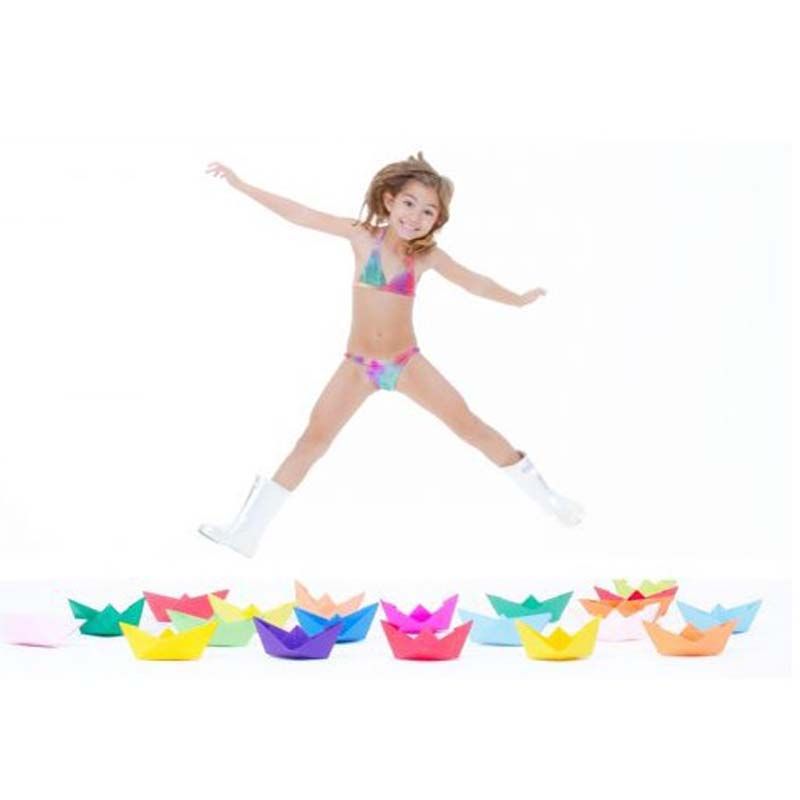 little girl in a swimsuit