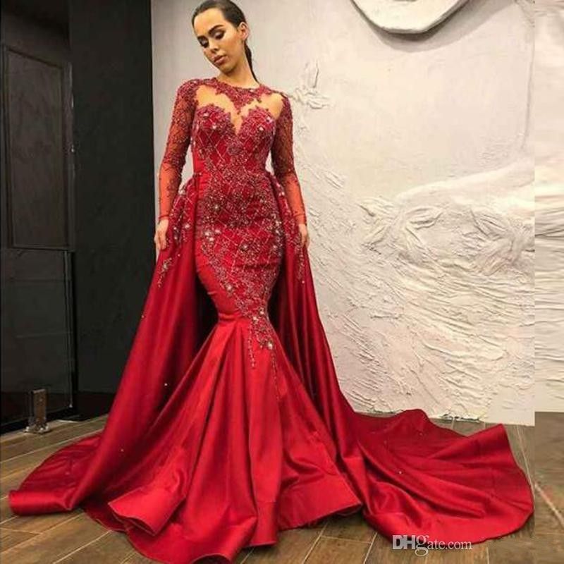 Red evening gowns designer