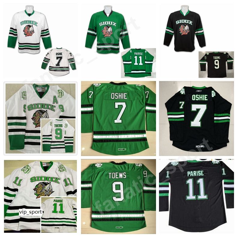 ZACH PARISE NORTH Dakota Fighting Sioux Black Jersey Minnesota