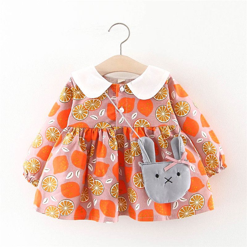 2020 Baby Girl Autumn Dress 1 3 Years Old Baby Clothes Cartoon Lemon Print Korean Girl Western Princess Dress From Lily19 35 18 Dhgate Com