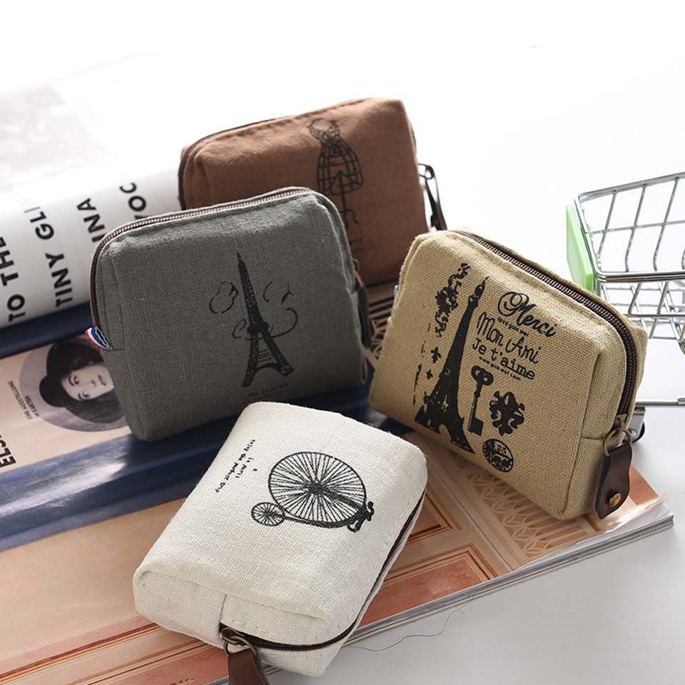 Women Coin Purse New Style Canvas Coin Wallet High Quality Kids Female Change Purse Ladies Small Zipper Card Key Pouch Bag