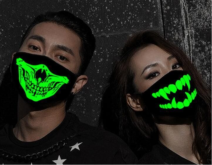 Woman Men Glow In Dark Skull Scarey Masks Black Mask Mouth Half Face Masquerade Cosplay Costume Mask Diy Party Decorations Masquerade Masks Masquerade Masks And Costumes From Supper007, $2| DHgate.Com