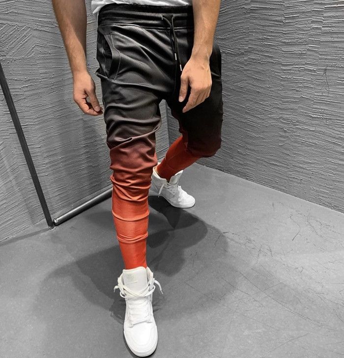 2021 New Style Mens Casual Pants For Spring Graduated Color Design ...