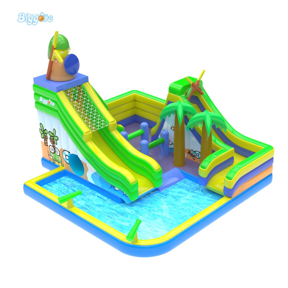 inflatable pool with slide for adults