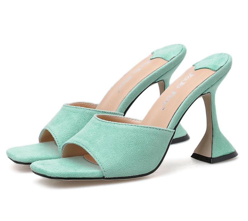 green designer pumps