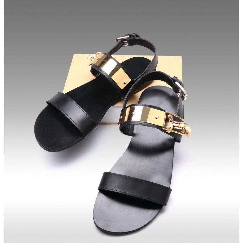 buckle mens flip flops