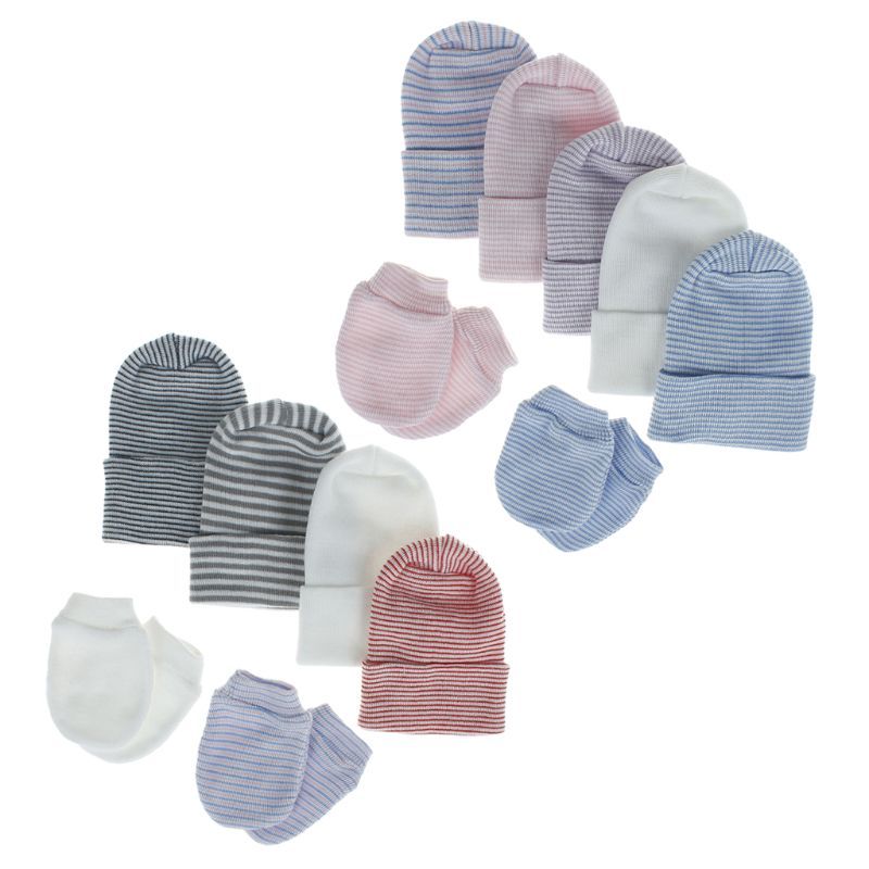 newborn baby hat and mittens