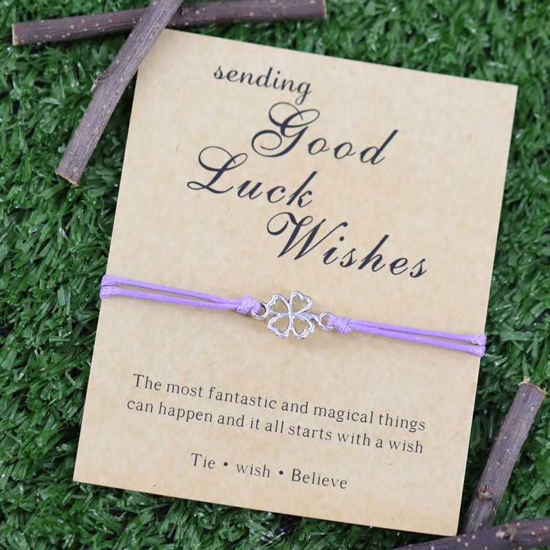 Good Luck Wish Bracelet Gift Four Leaf Clover Charm Bracelet You Got This!