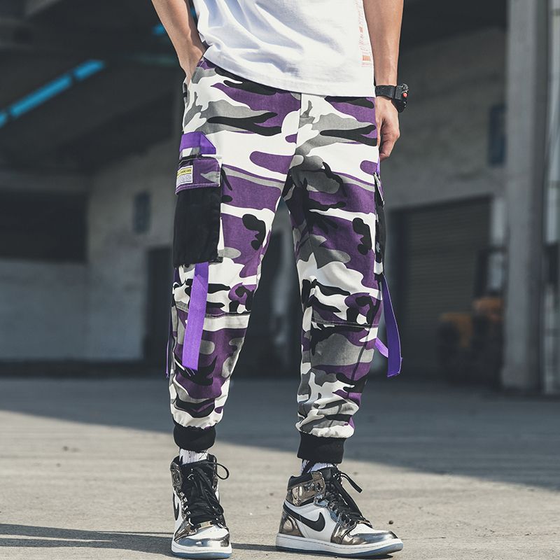 purple camo trousers