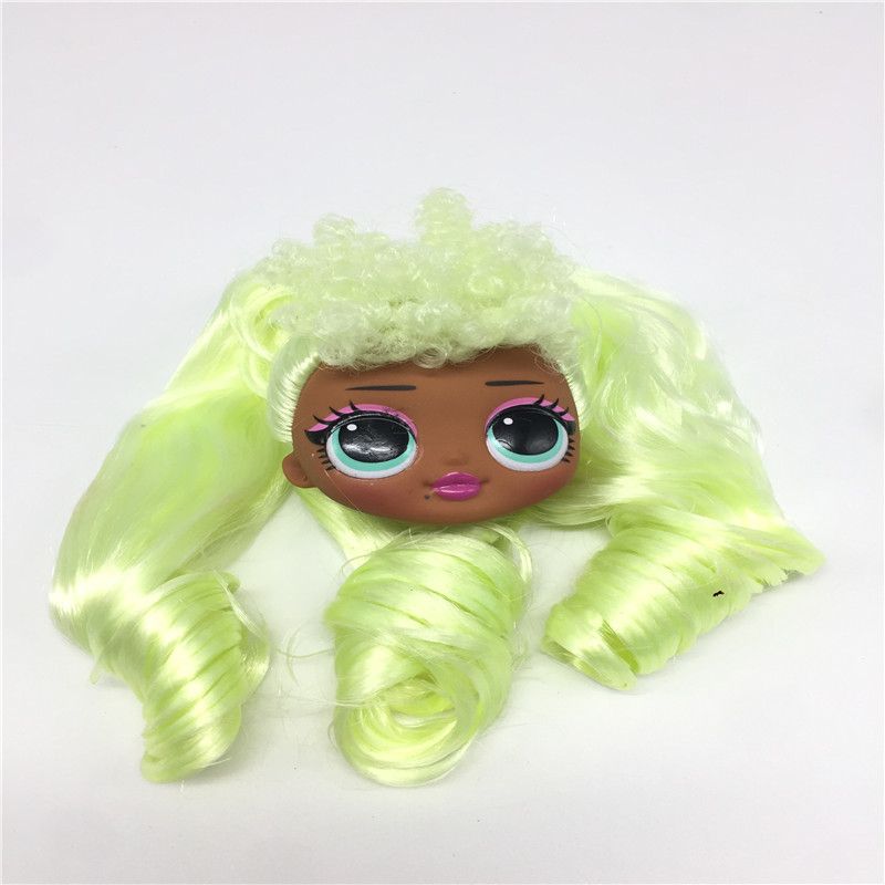 green hair doll
