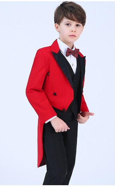child tuxedo jacket tails red