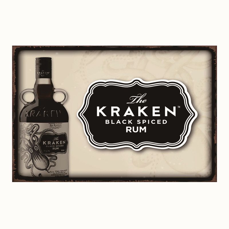 Cool Novelty Gift Bar// Pub Kraken Rum Retro Metal Signs//Plaques Man Cave