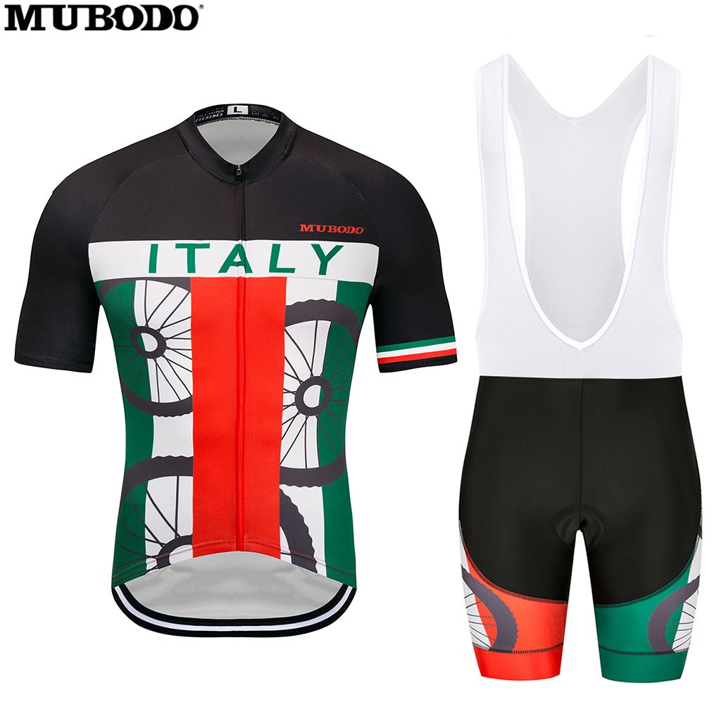 Italy Design Cycling Short Sleeves Jersey Wtih Bib Shorts Sets Cycling