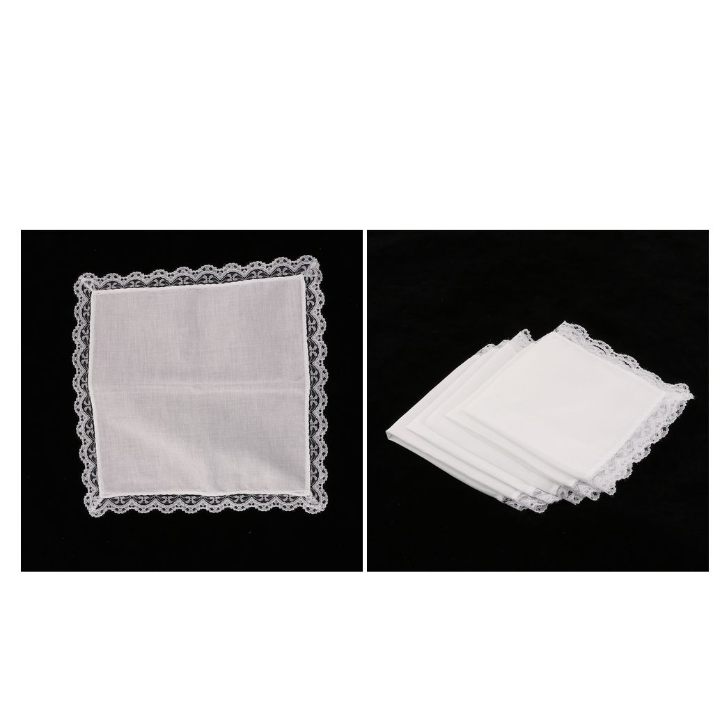 white lace hankies